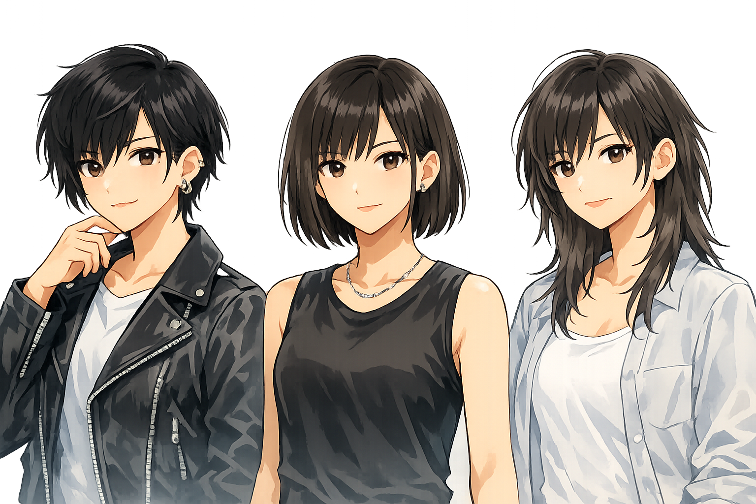 クールカジュアルな髪型の全体像と垢抜けヘアスタイル