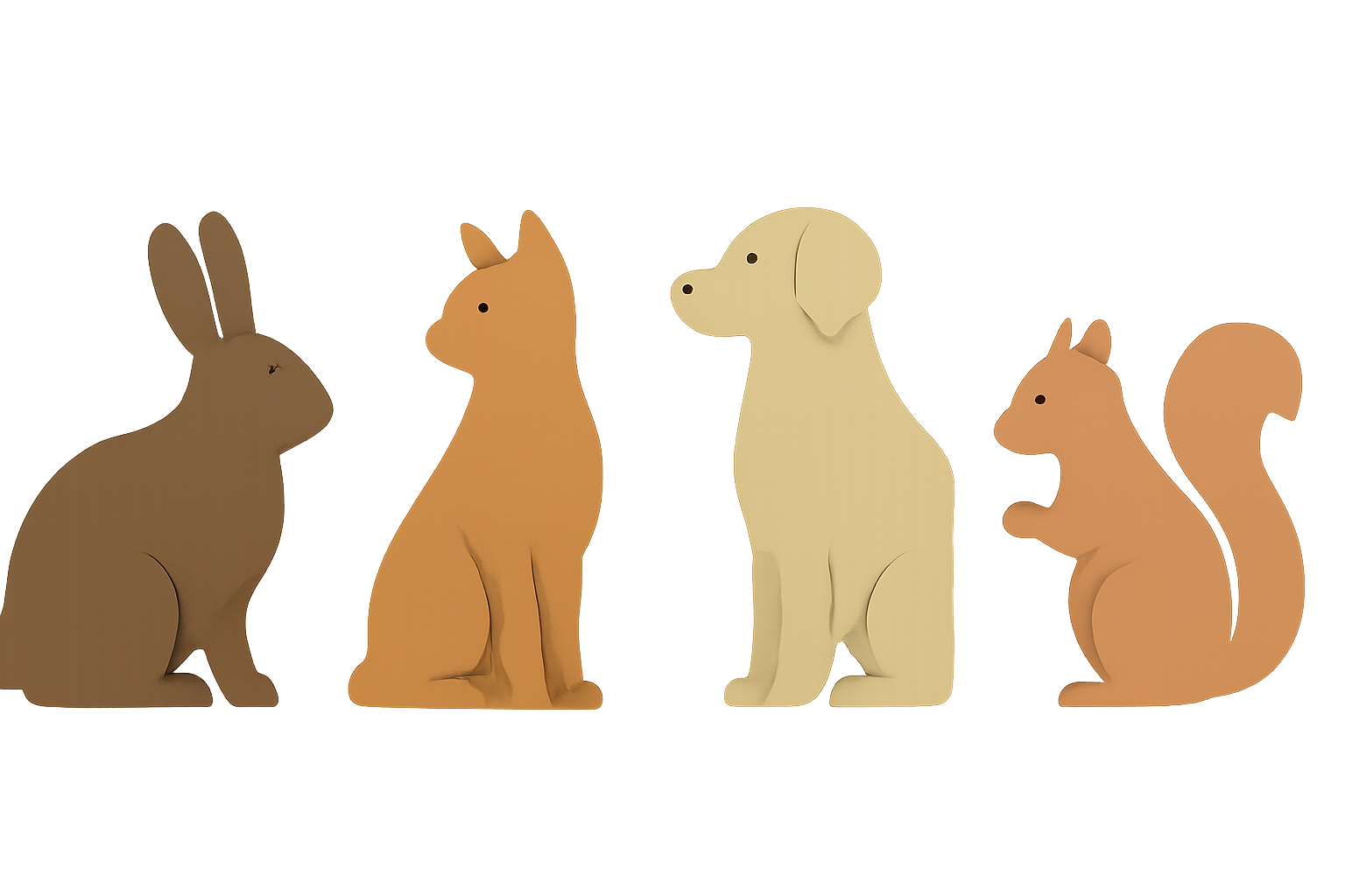 様々な動物のシルエットと、それぞれの特徴を象徴するスタイリッシュなイラスト