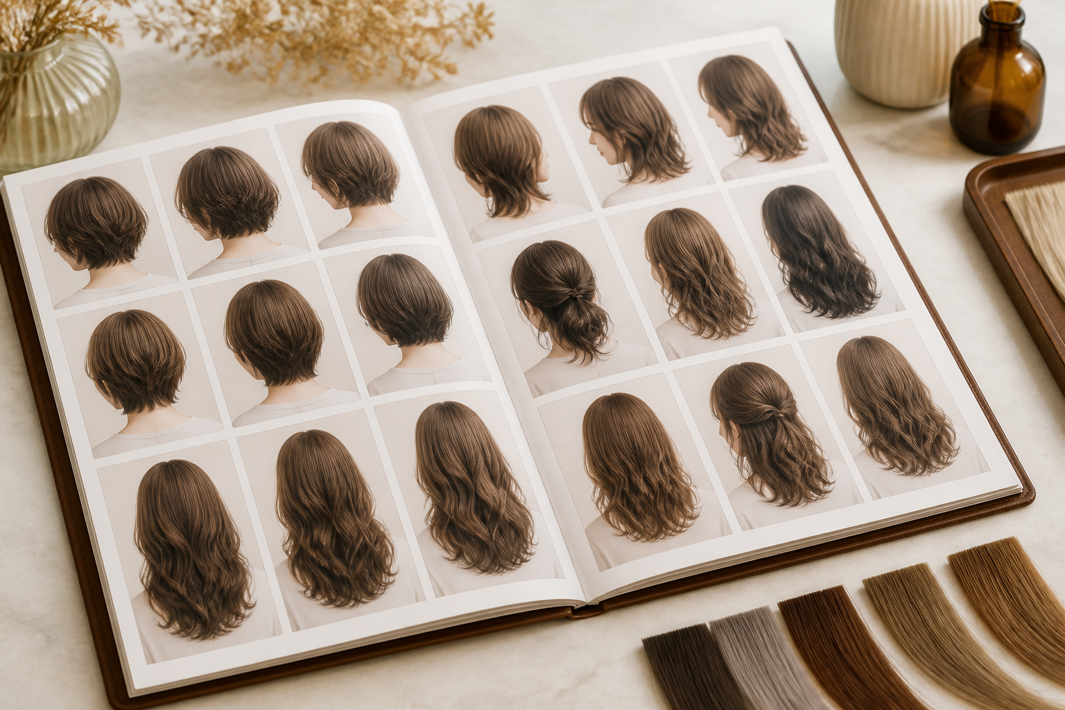 サロンでの髪型カウンセリング時に使用するヘアスタイル見本集